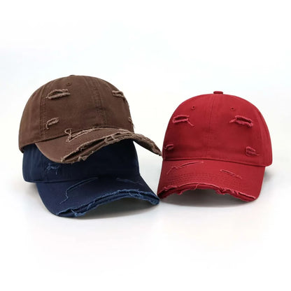 New Washable Hole Baseball Cap For Men Women Hat Solid Sunscreen Baseball Hats