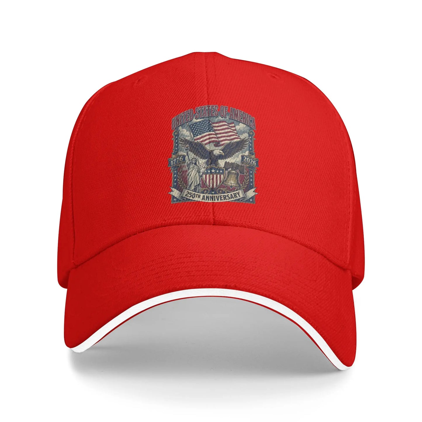 America 250th Anniversary Flag Eagle Liberty USA 250 Year Baseball Cap