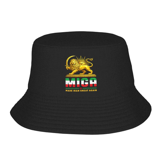 Iranian Make Iran Great Again Emblem Of Iran MIGA Bucket Hat