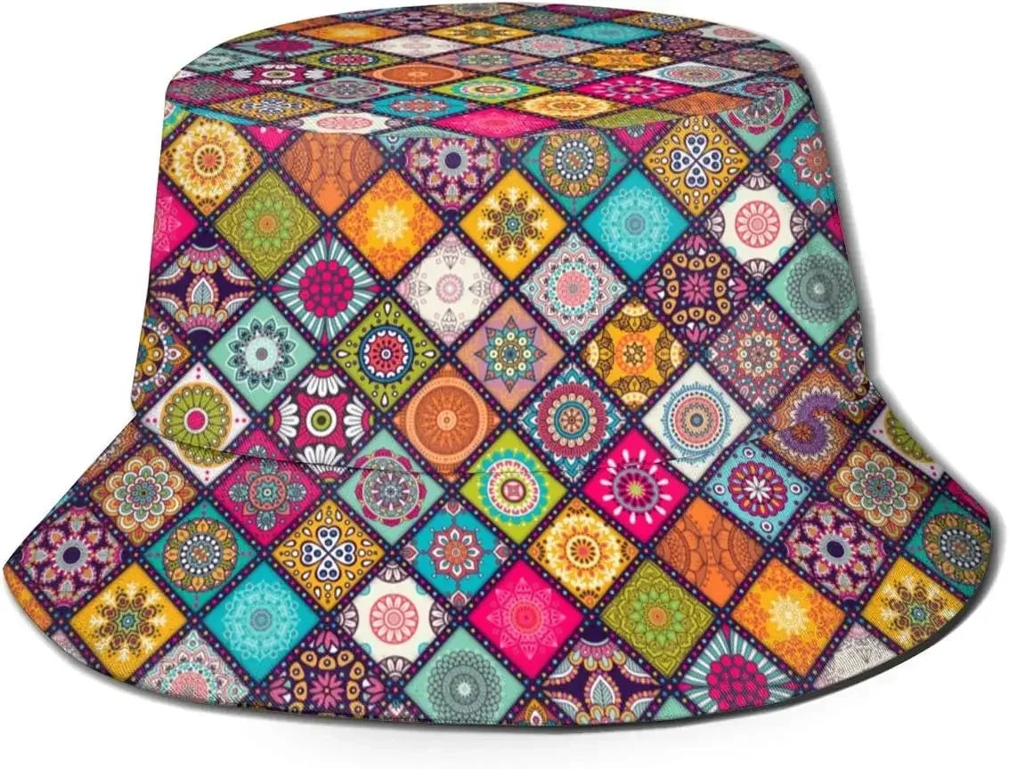 Mandala Fisherman Cap Hip Hop Gorras Summer Unisex Printing Bucket Hat