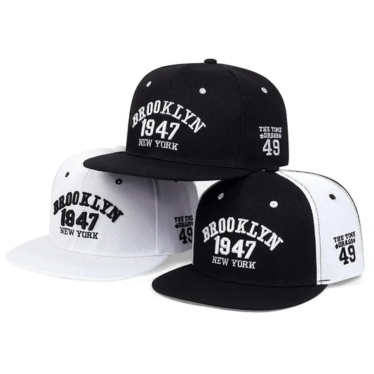 1947 Embroidery Snapback Hat Adult Hip Hop Caps Outdoor Sports Sun Hats