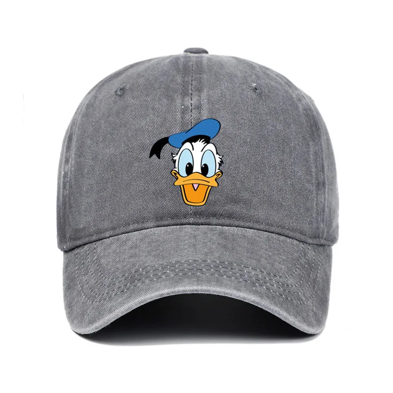 Unisex Vintage Washed Mickey Minnie Print Baseball Cap For Men Women