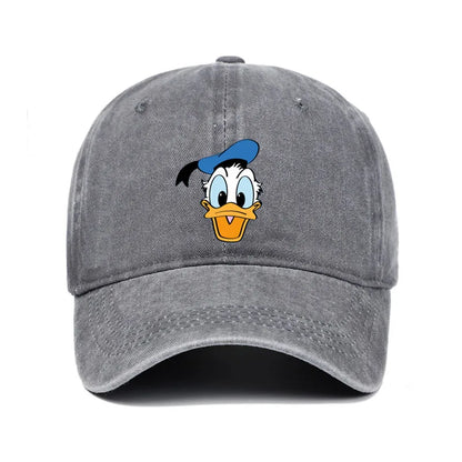 Unisex Vintage Washed Mickey Minnie Print Baseball Cap