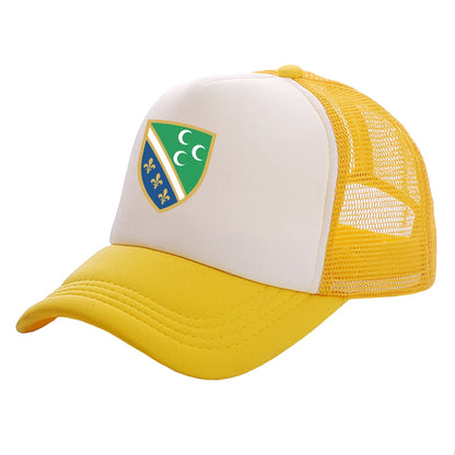 Bosniak National Flag in Sandzak Men Cool Bosnia Baseball Caps