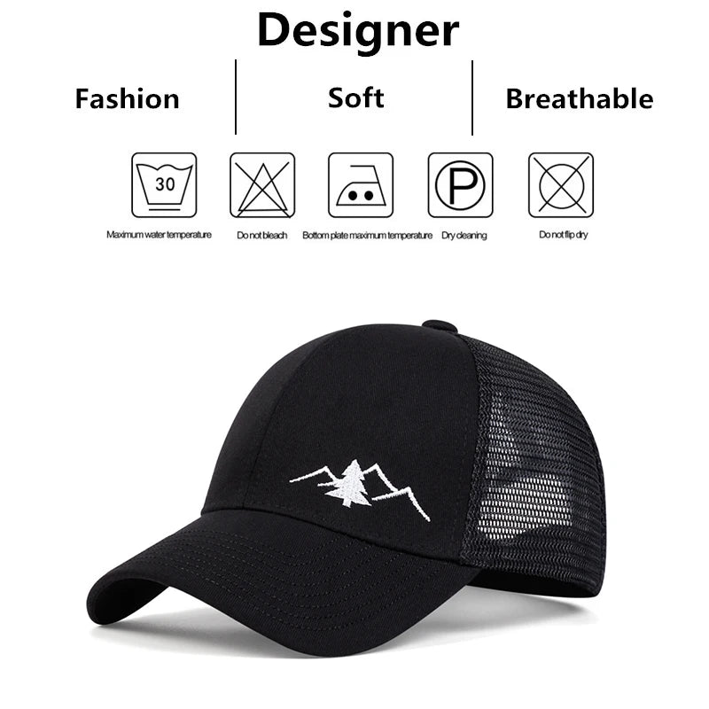 Unisex Casual Baseball Cap Sports Mountain Embroidery Hip Hop Hats