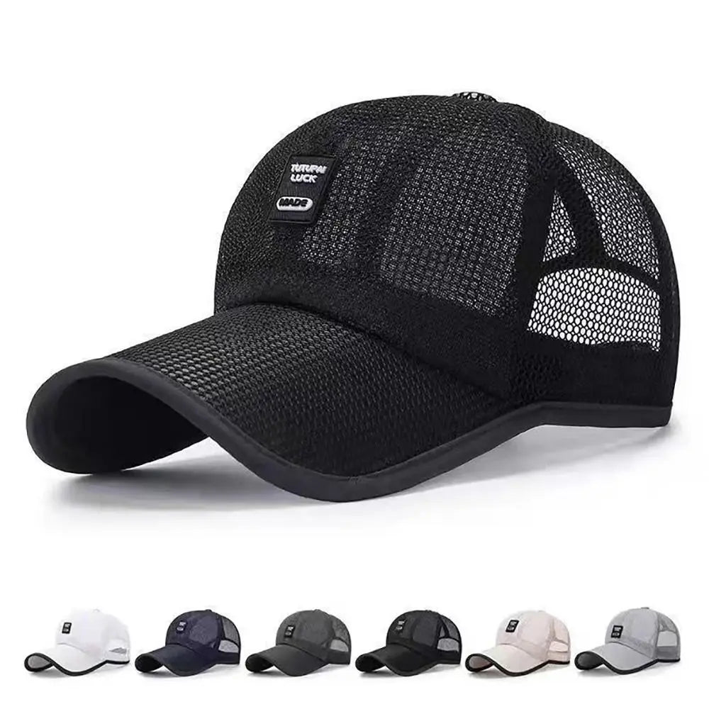 Fashion Breathable Baseball Cap Snapback Closure Unisex Mesh Cap
