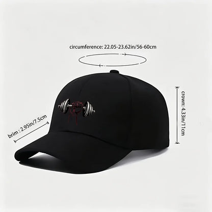 Barbell Fist Print Baseball Cap