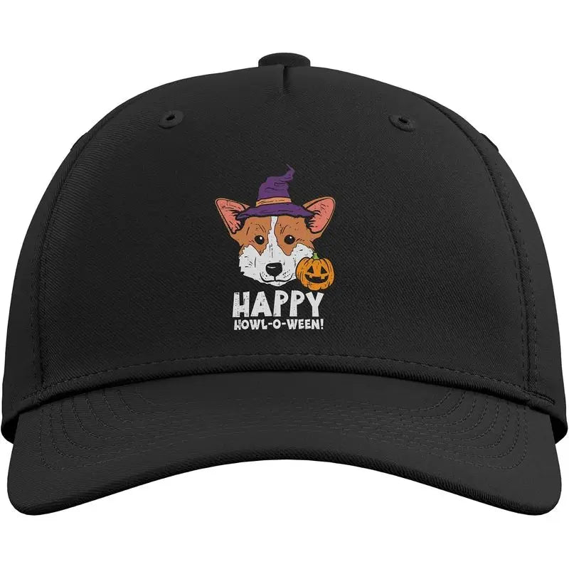 Corgi Witch Halloween Baseball Cap