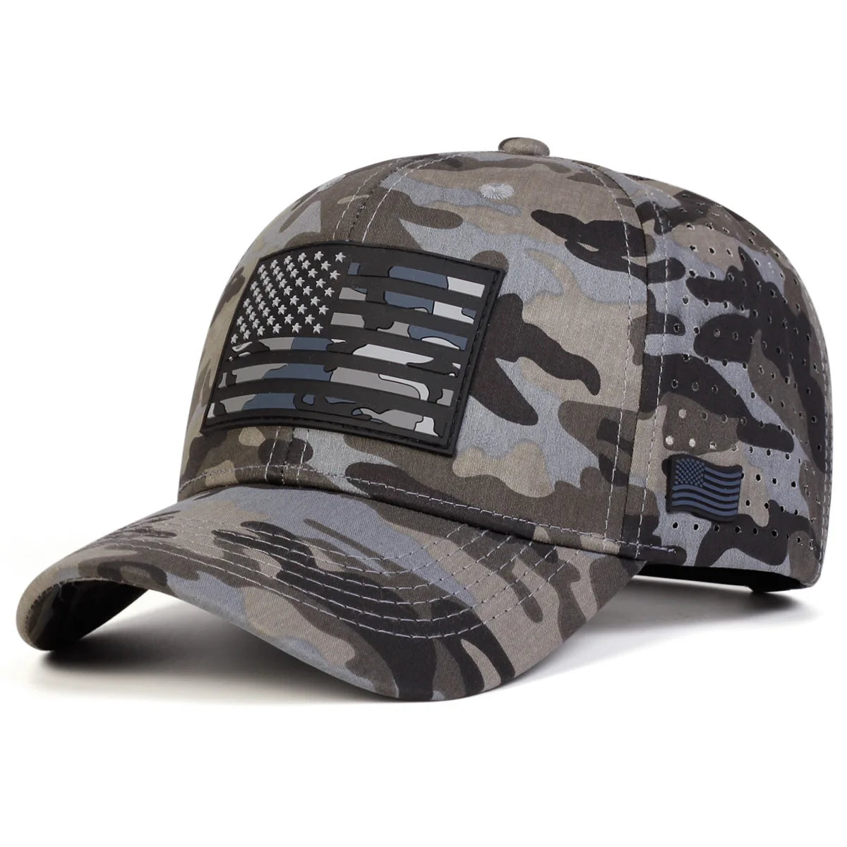 Fashion Patch American Flag Breathable Mesh Baseball Cap