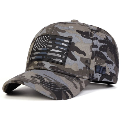 Fashion Patch American Flag Breathable Mesh Baseball Cap