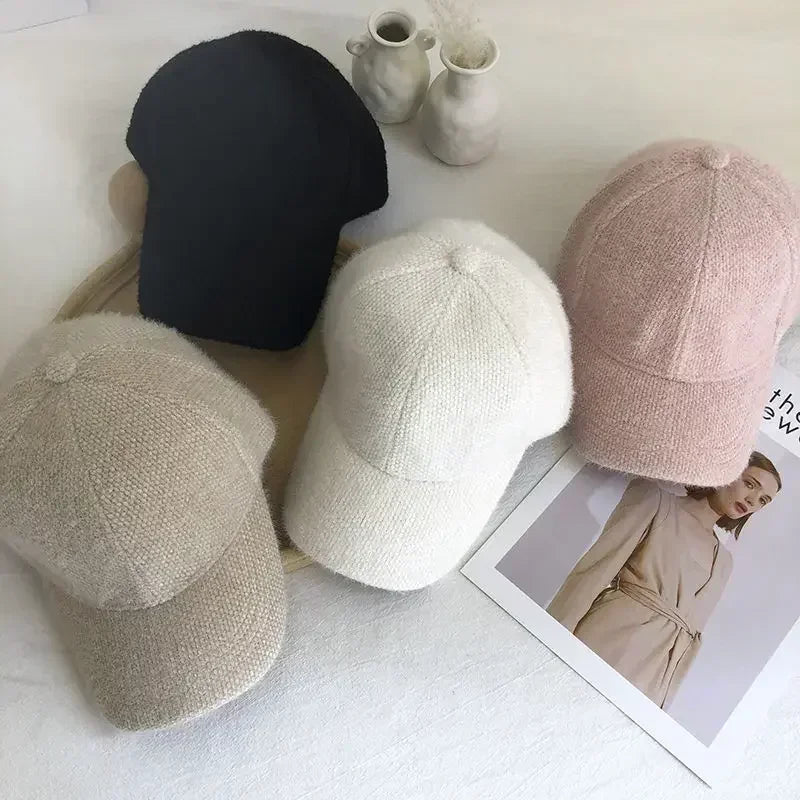 Autumn Winter Solid Color Baseball Cap