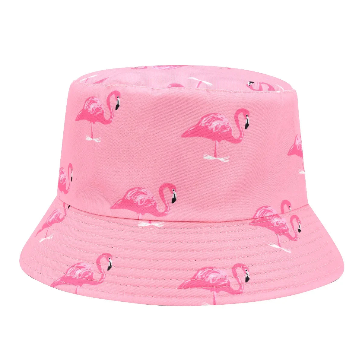 Double-sided Yellow Duck Print Pattern Panama Summer Sunscreen Fisherman Cap Bucket Hat