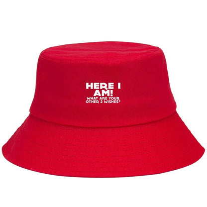 Bucket Hat Cotton Fisherman Hat For Women Men Funny Print