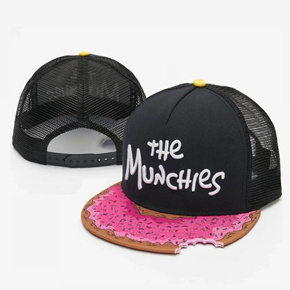 Unisex Brand Munchies In Musta Cap Summer Mesh Snapback Cap