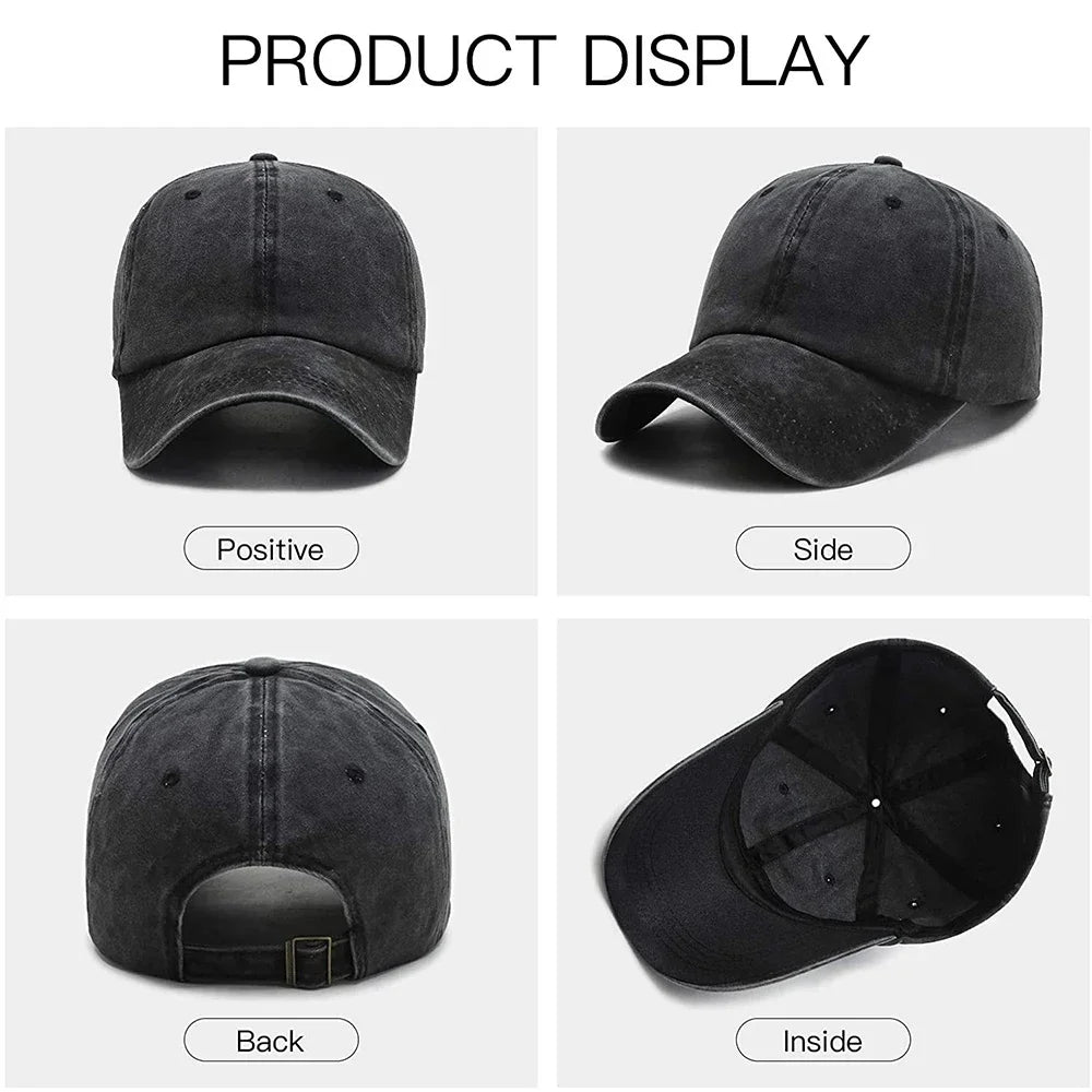 Boston Terrier Washed Baseball Cap