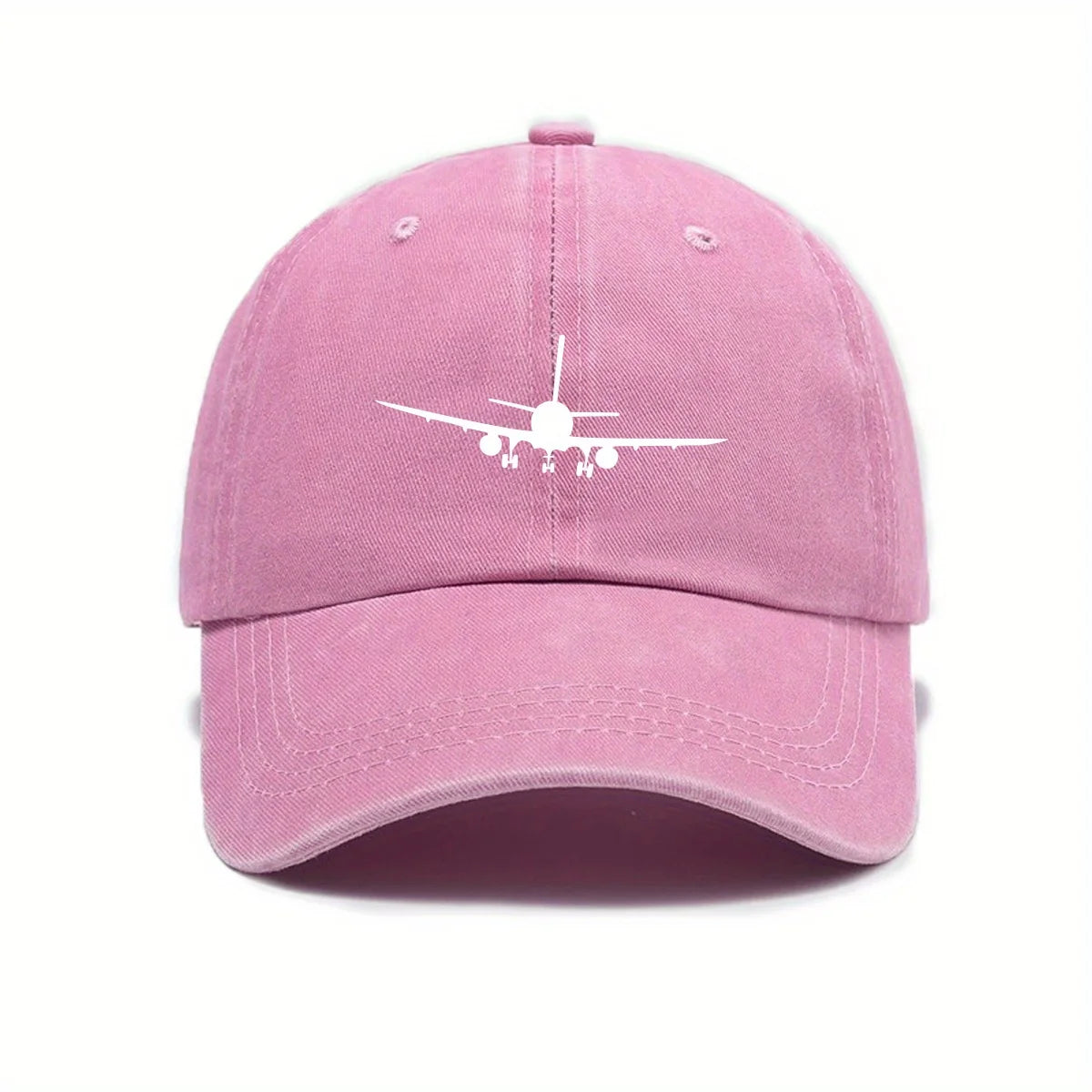 Airplane Printed Baseball Cap With Simple Design, Men's And Women's Outdoor Equipment