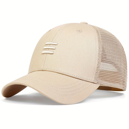 Unisex Three Embroidery Baseball Net Caps Spring Summer