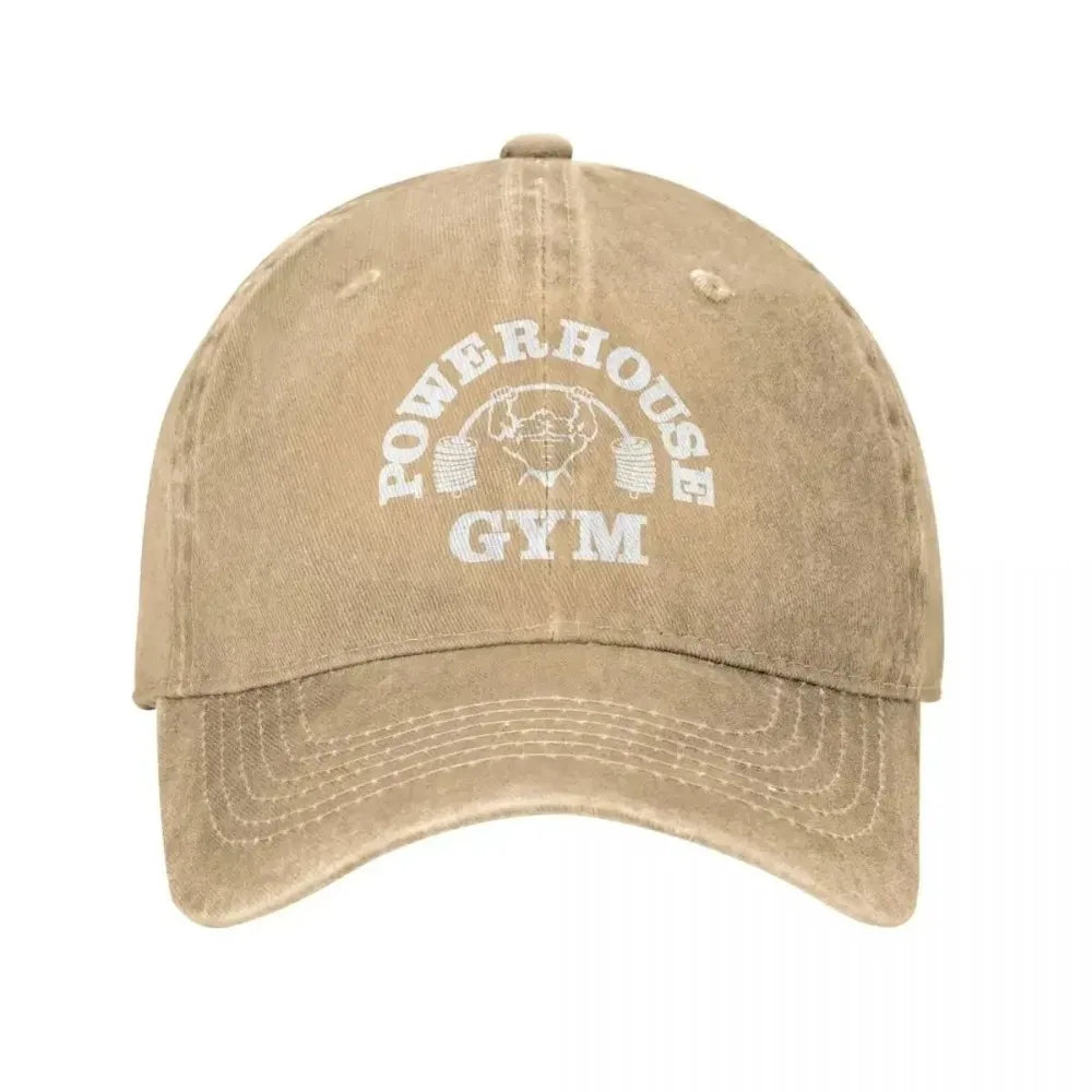 Classic Denim Powerhouse Gym Baseball Caps For Men Women