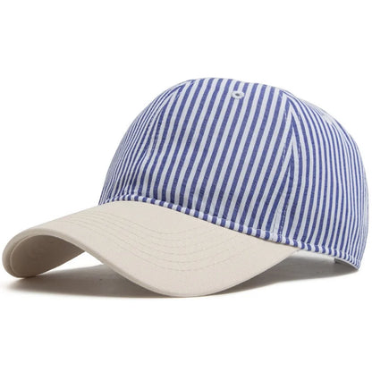 Fashion Korean Style Striped Soft Top Baseball Cap