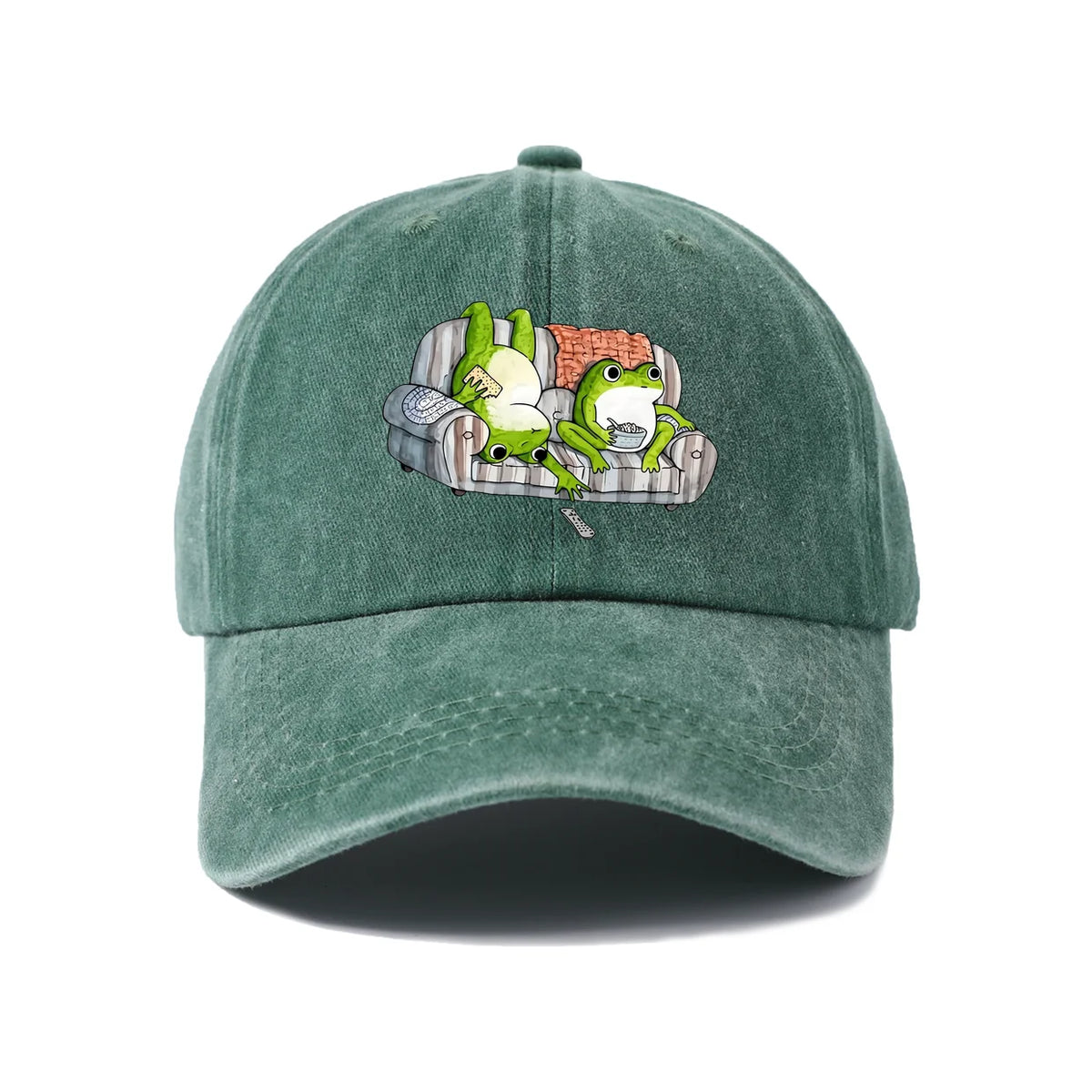 Bookish Frog Character Graphic Baseball Cap