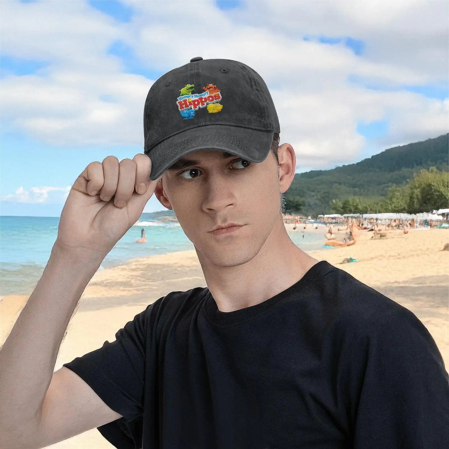 Hungry Veggie Retro Trucker Hat - Baseball Cap with Geometric Pattern