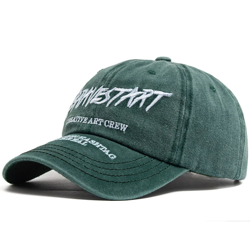 Baseball Cap Embroidered Cotton Soft Top Men's Caps Casual Retro Travel Visor Hats