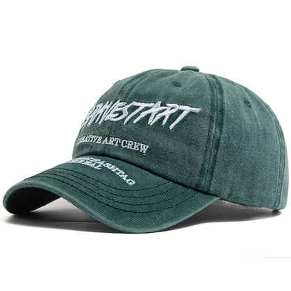Baseball Cap Embroidered Cotton Soft Top Men's Caps Casual Retro Travel Visor Hats