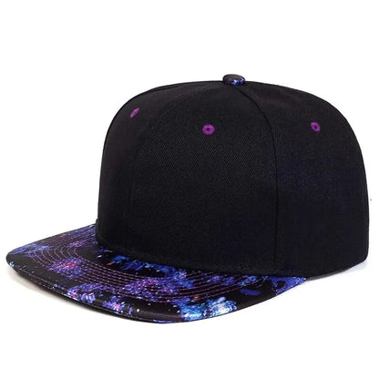 Fashion Starry Sky Hat Brim Baseball Cap Hip Hop Hat Outdoor Snapback Caps