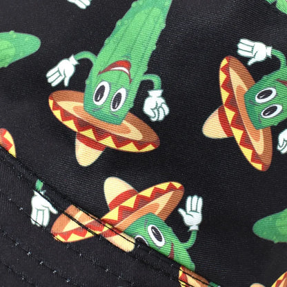 Mexican Style Cactus Print Bucket Hat