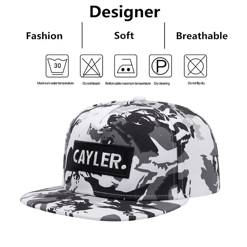 Rose Printed Letter Embroidery Baseball Hat Snapback Caps Hip-Hop Hats