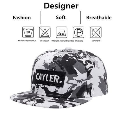 Rose Printed Letter Embroidery Baseball Hat Snapback Caps Hip-Hop Hats