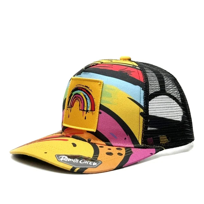 Fashion Luxury Caps Colourful Embroidery Patch Four Seasons Snapback Cap