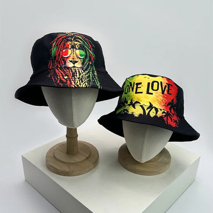 Personal Print Lion Graffiti Bucket Hats