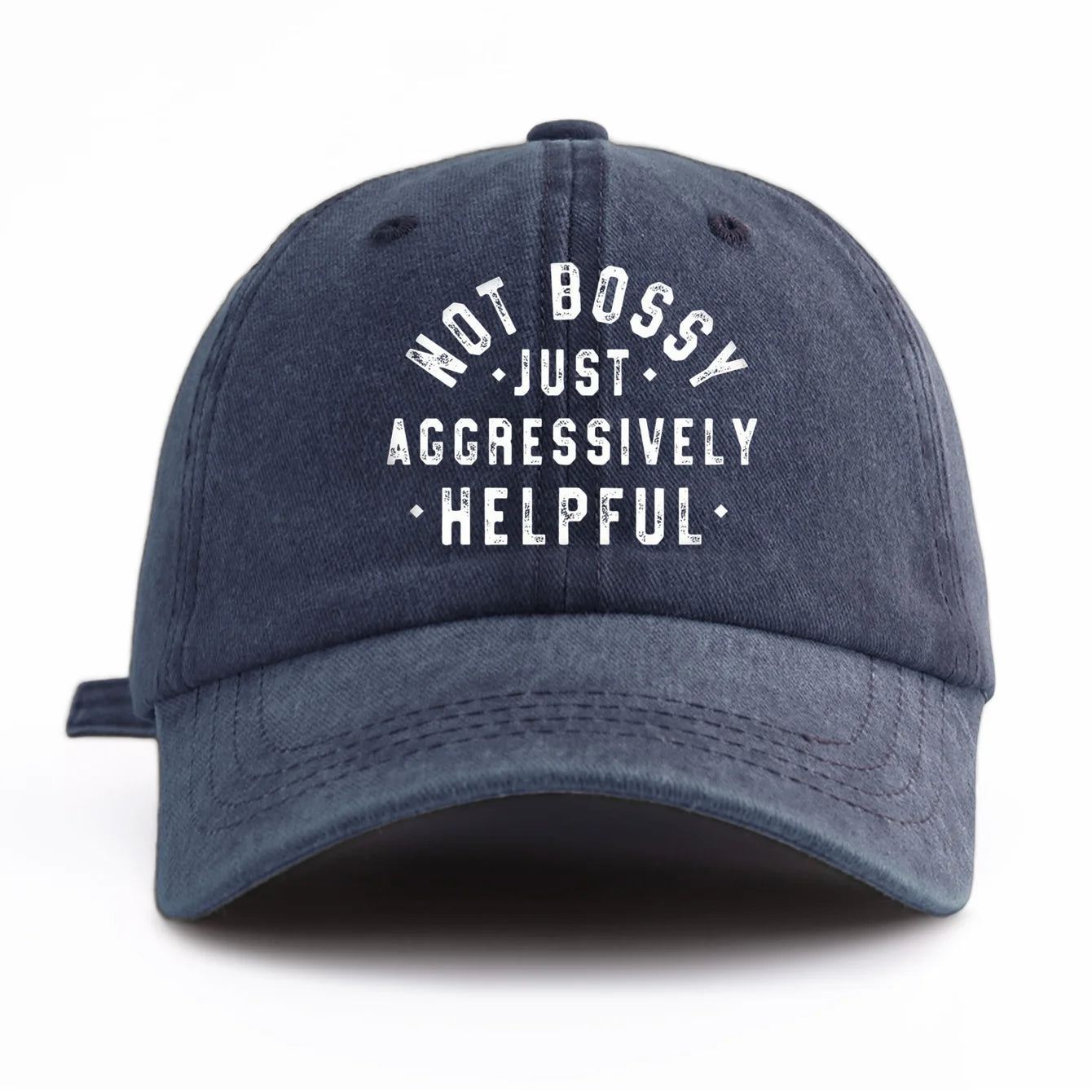 NOT BOSSY Print Washed Baseball Cap