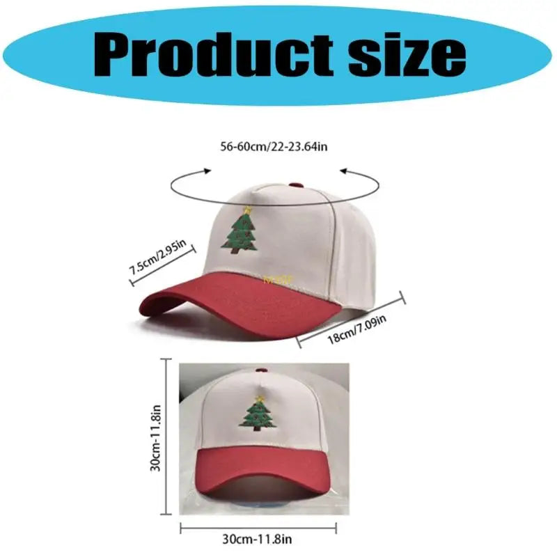 Christmas Tree Embroidery Hat Baseball Cap