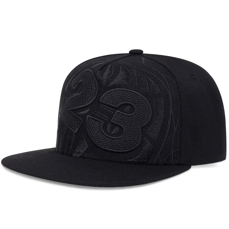 Unisex 23 Basketball Embroidery Hip-hop Hats Spring Autumn Adjustable Casual Snapback Caps