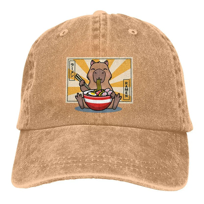 Capybara Multicolor Hat Peaked Women's Cap Ramen Personalized Visor Baseball Hat