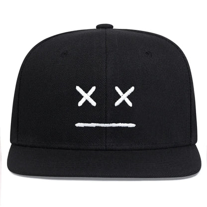 Unisex XX Smiley Face Embroidery Hip-hop Hats Snapback Caps