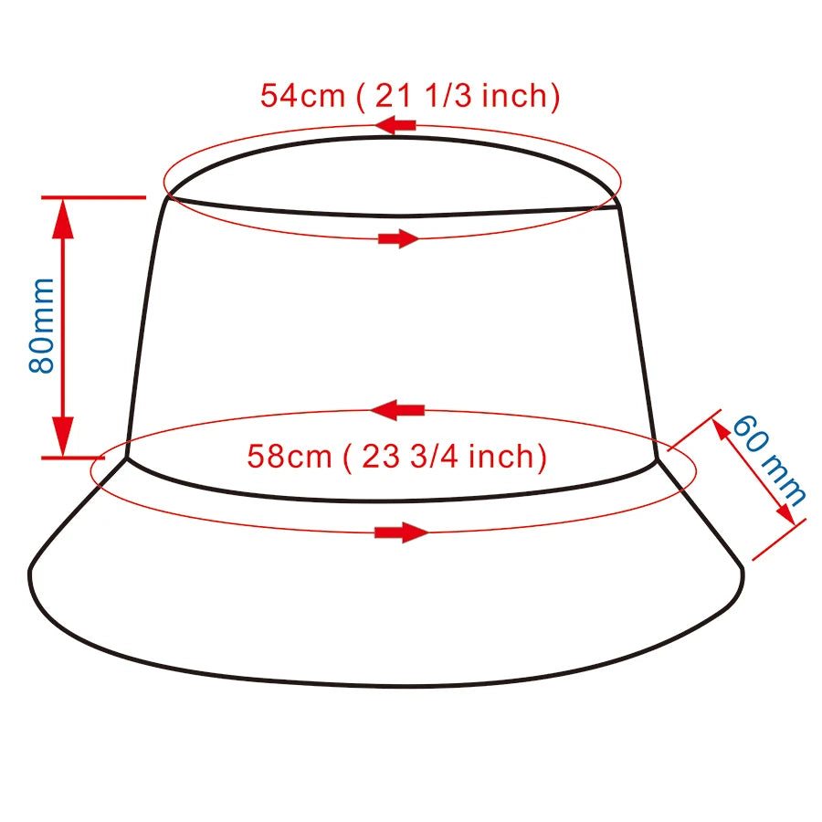 Custom Text Logo Bob Hats Non-Reversible Single Bucket Hat Unisex Fashion Caps Men Women