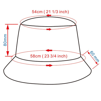 Custom Text Logo Bob Hats Non-Reversible Single Bucket Hat Unisex Fashion Caps Men Women