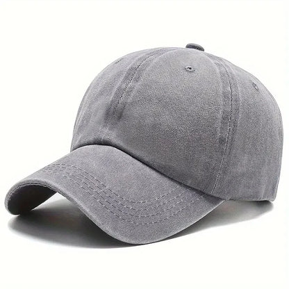 Solid Washed Denim Baseball Cap Vintage Unisex Cotton Sport Hat Outdoor Women Men