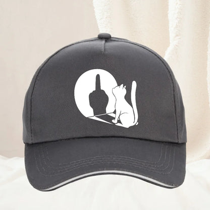 Middle Finger Cat Statement Cat Baseball Caps