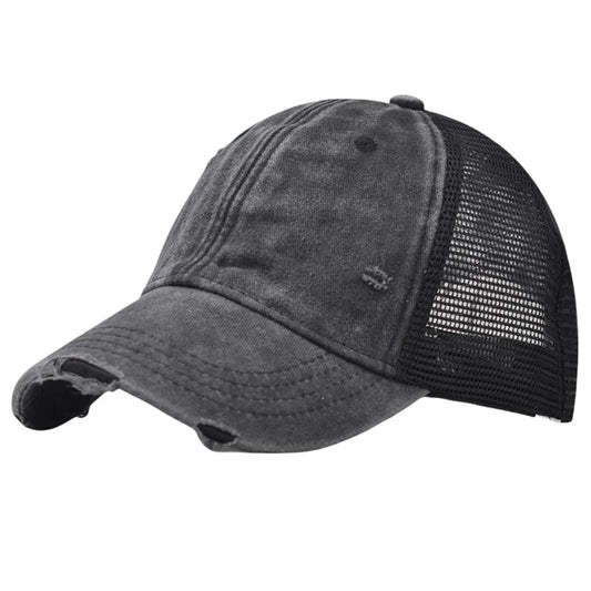 Unisex Solid Color Washed Baseball Caps For Women Men