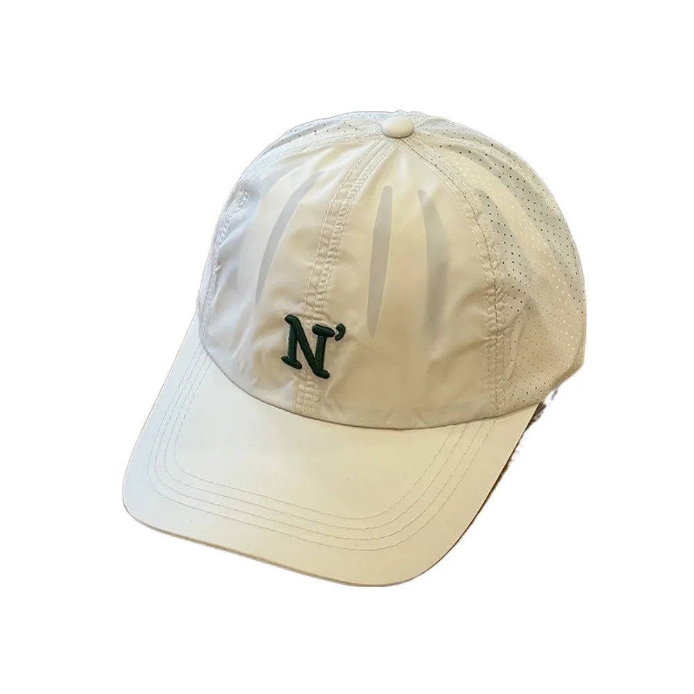 Letter N Embroidery Quick Dry Baseball Cap