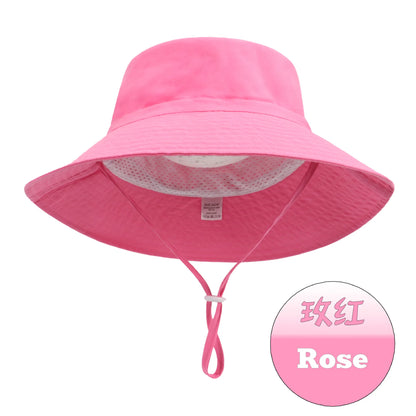 Summer Big Brim For Child Soft Breathable For Boys And Girls Outdoor Bucket Hat