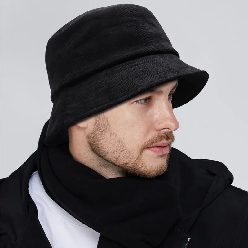 Dad Winter Hat Lady Outdoors Corduroy Bucket Hats Men
