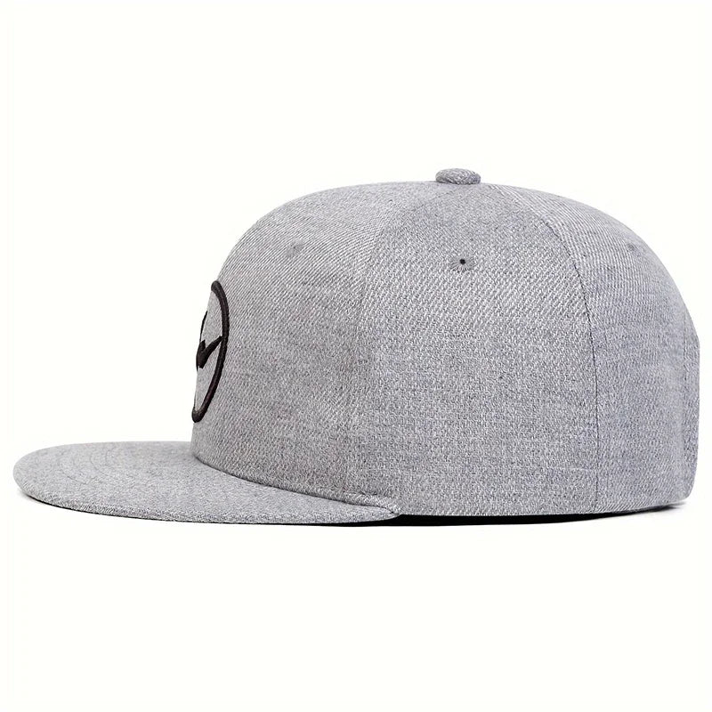 Unisex Lightning Embroidery Hip-hop Hats Snapback Caps
