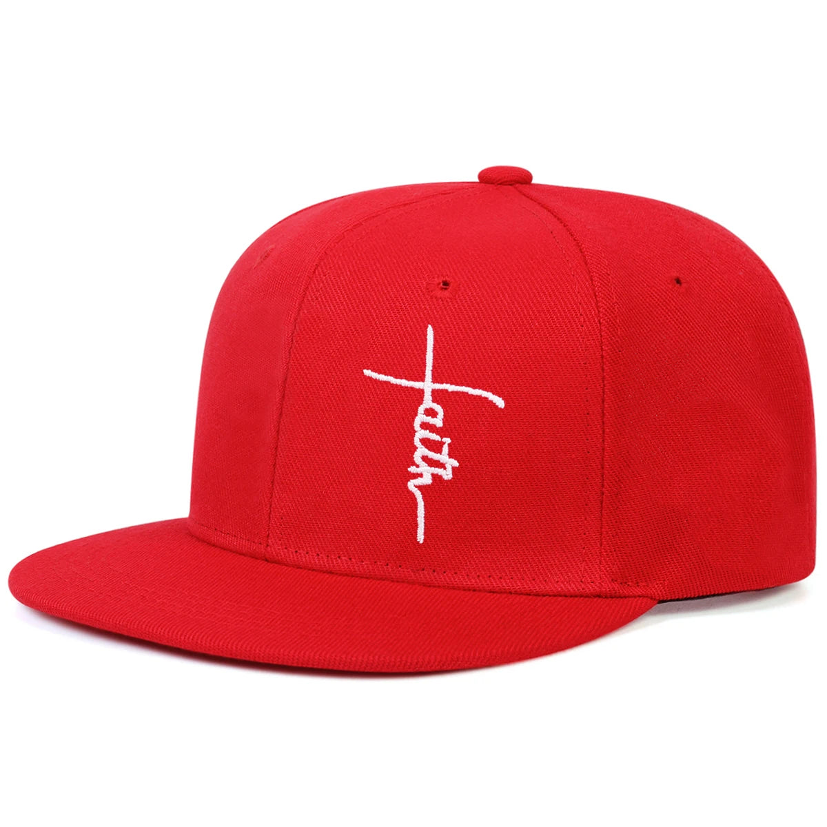 Unisex Faith Letter Cross Embroidery Hip-hop Hats Baseball Caps Sunscreen Hat Snapback Cap