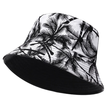 Men Women Coconut Tree Bucket Hat