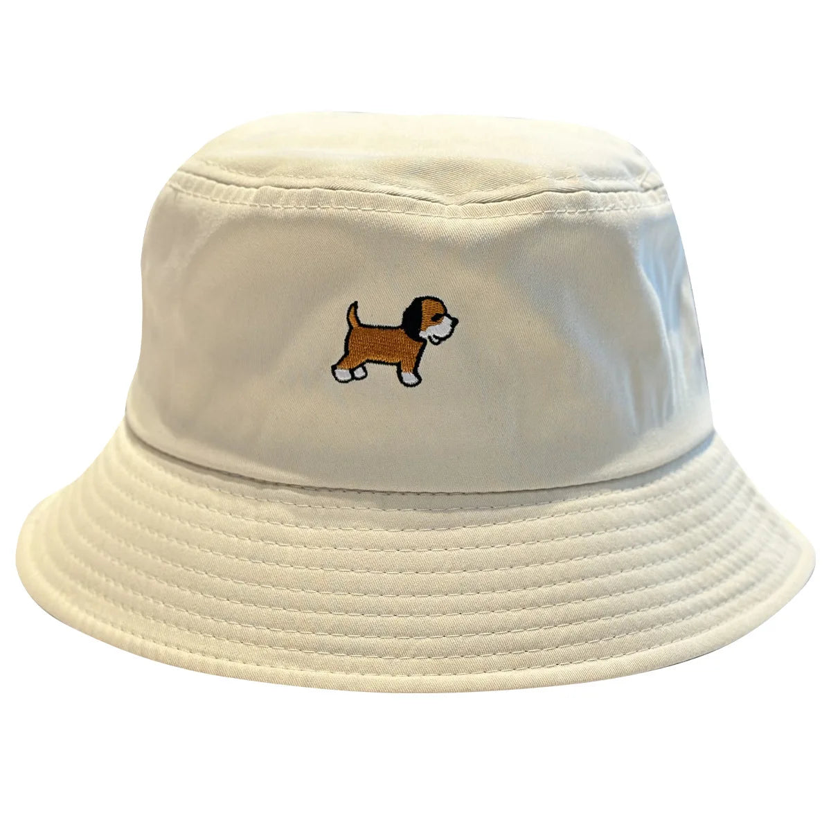 And Simple Embroidered Puppy Fisherman Hats Bucket Hat